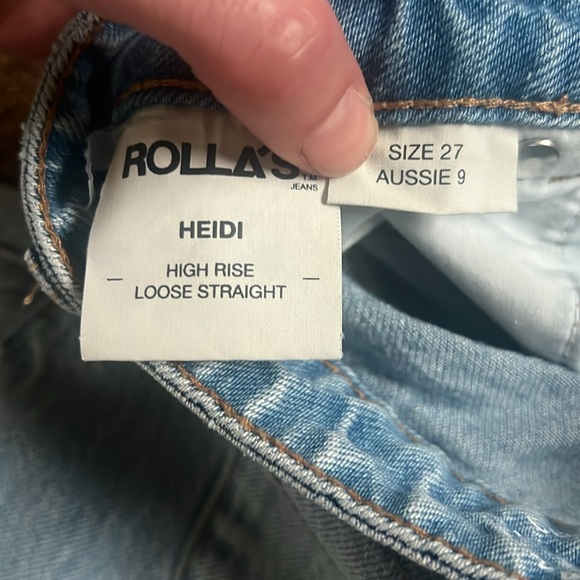 Rolla’s Heidi High Rise Loose Straight Light Blue Jeans Size 27 - Picture 8 of 9